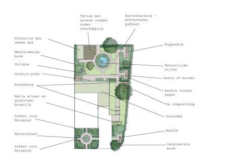 Moderne kloostertuin - Almen